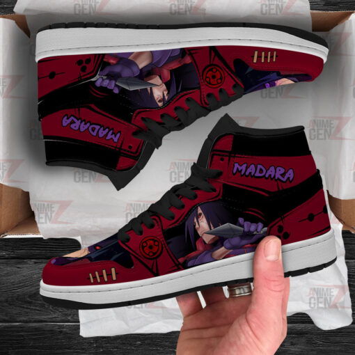 Naruto Anime JD Sneakers Madara Uchiha Anime Shoes - Image 4