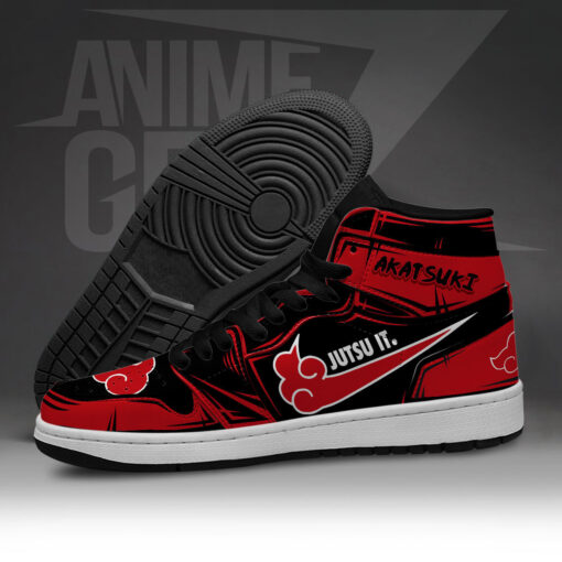 Naruto Akatsuki JD Sneakers Akatsuki Jutsu It Custom Anime Shoes - Image 5