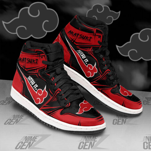Naruto Akatsuki JD Sneakers Akatsuki Jutsu It Custom Anime Shoes - Image 2
