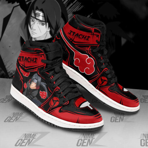Naruto Akatsuki JD Sneakers Itachi Uchiha Custom Anime Shoes - Image 2