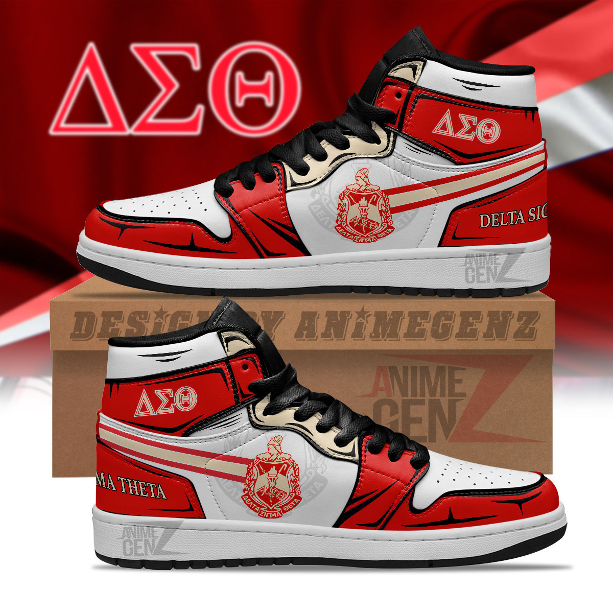 Delta Sigma Theta JD Sneakers Sororities Custom Shoes