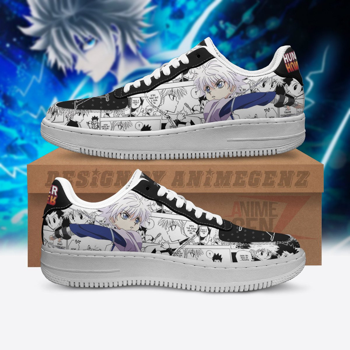 Hunter x Hunter Zoldyck Killua Air Sneakers Custom Anime Shoes