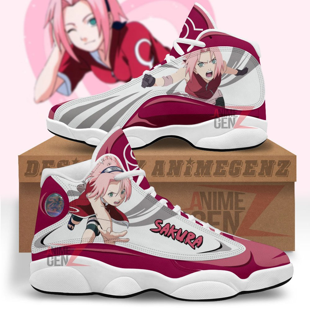 Naruto Haruno Sakura Air Jordan 13 Sneakers Custom Anime Shoes