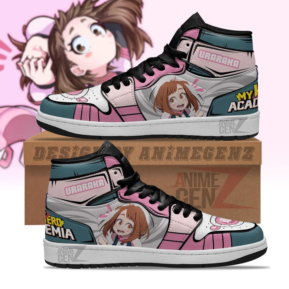 Ochako Uraraka JD Sneakers Custom Anime My Hero Academia Shoes