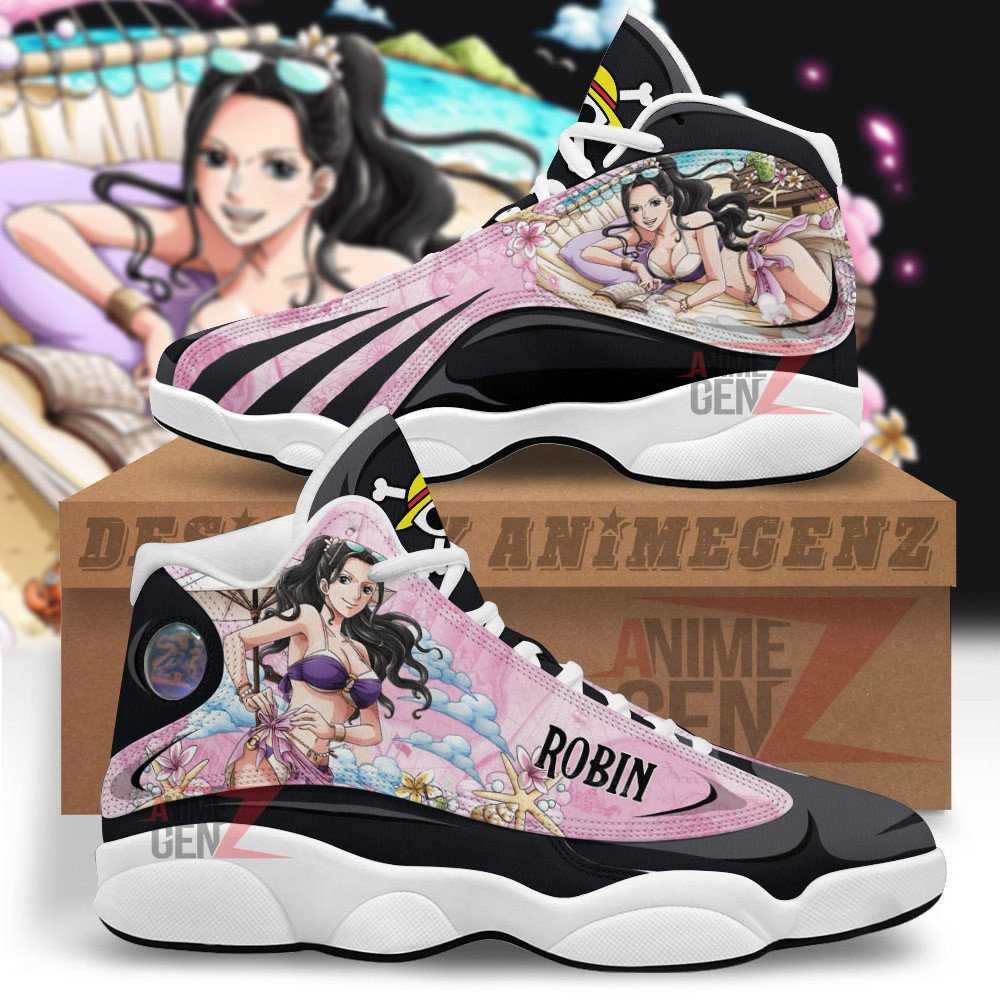 One Piece Nico Robin Air Jordan 13 Sneakers Custom Animes Shoes