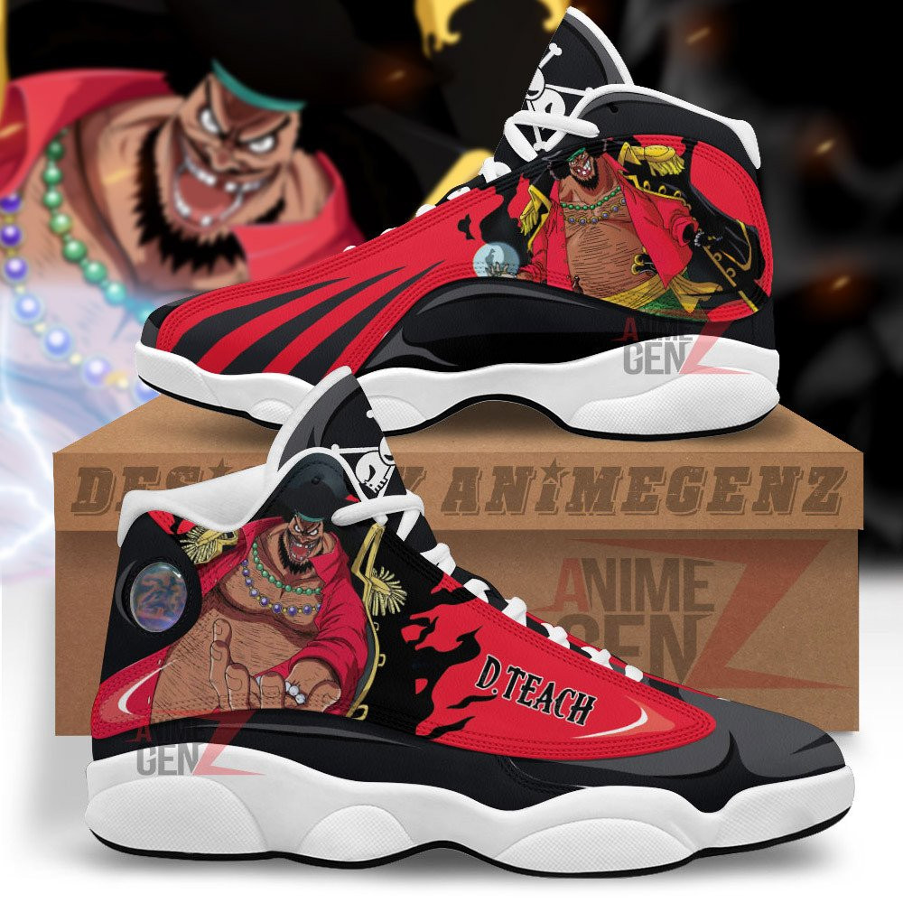 One Piece Teach Air Jordan 13 Sneakers Custom Anime Shoes