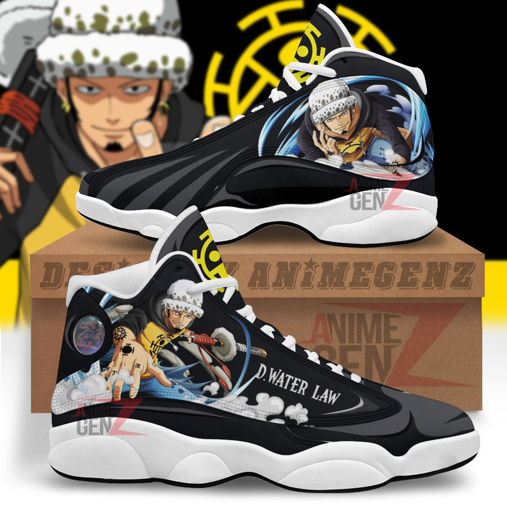 One Piece Water Law Air Jordan 13 Sneakers Custom Anime Shoes