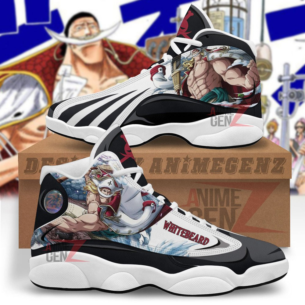 One Piece Whitebeard Air Jordan 13 Sneakers Custom Anime Shoes