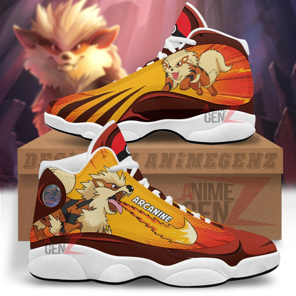 Pokemon Arcanine Air Jordan 13 Sneakers Custom Anime Shoes