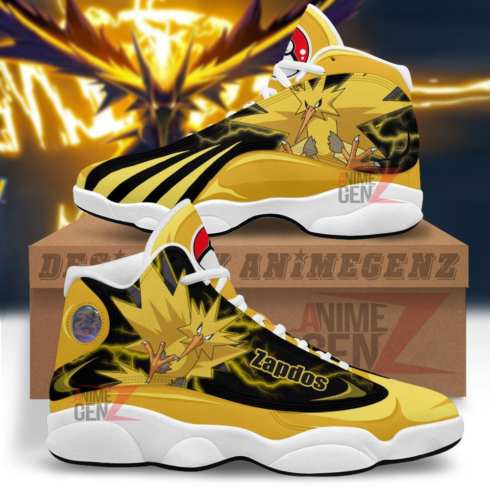 Pokemon Zapdos Air Jordan 13 Sneakers Custom Anime Shoes